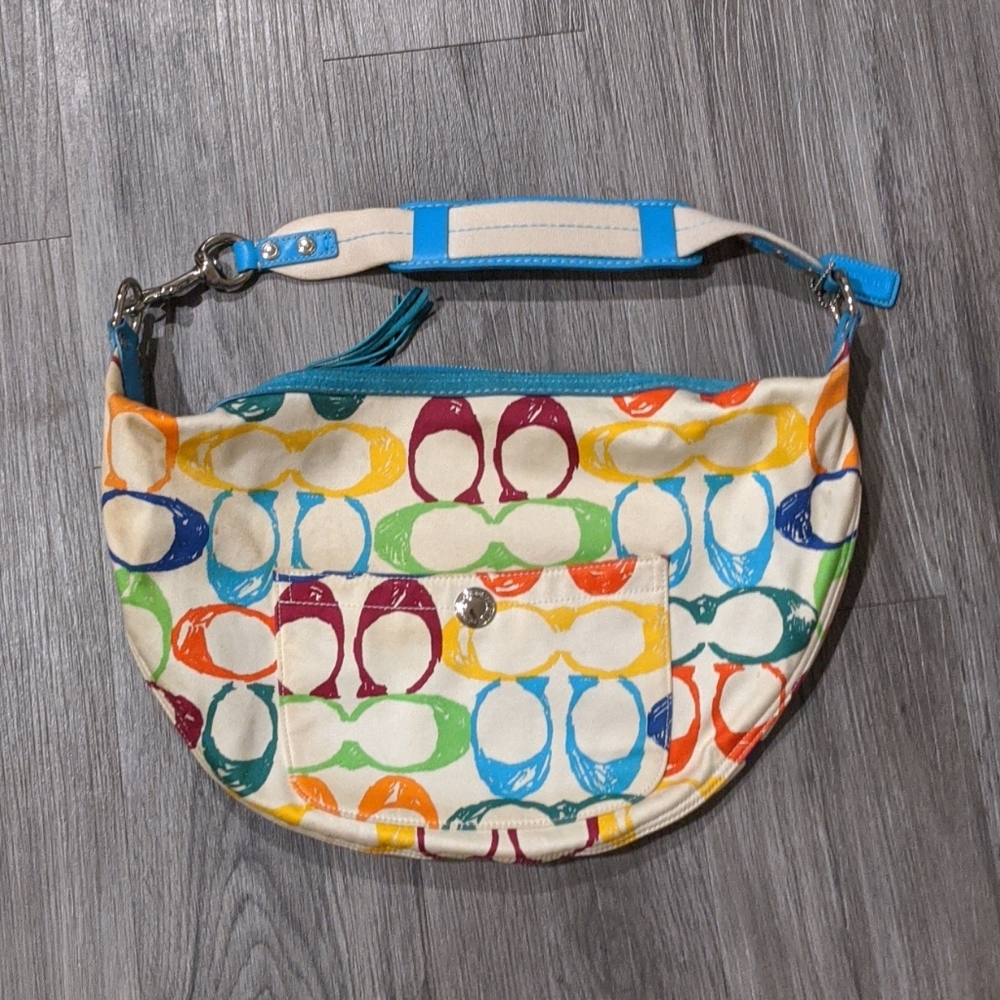Authentic Coach Multi-Color C Hobo Handbag - image 1